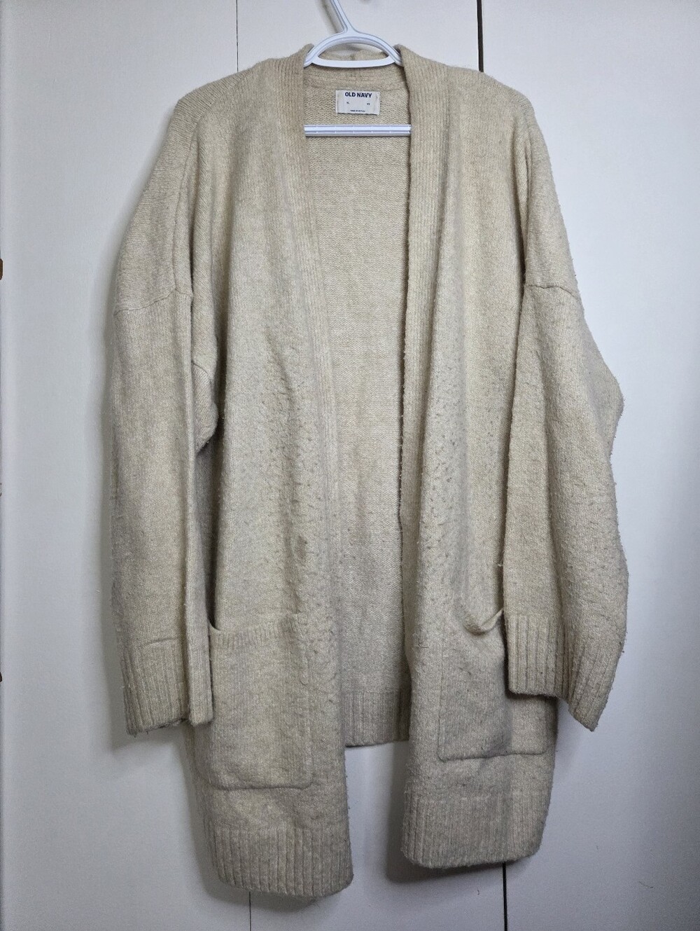Old Navy Women's XL Cream Open-Front Cardigan Cozy Knit Feel